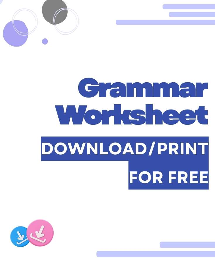 Featured downloadable resource grammar worksheet by GrammarGramps